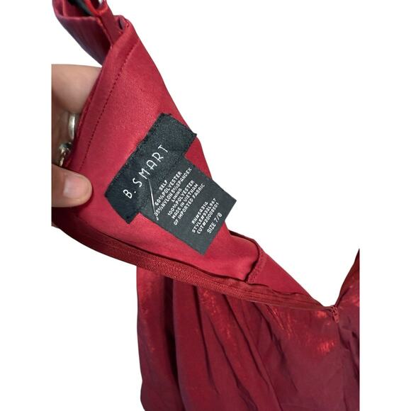 Red High Low Formal Dress 7/8 Bubble Hem Tulle Party Prom Cocktail Holiday Y2K - Picture 8 of 9